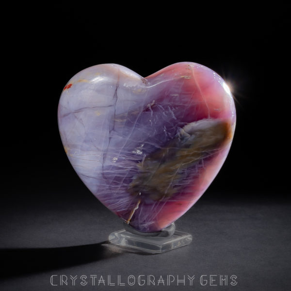 Purple Chalcedony Heart