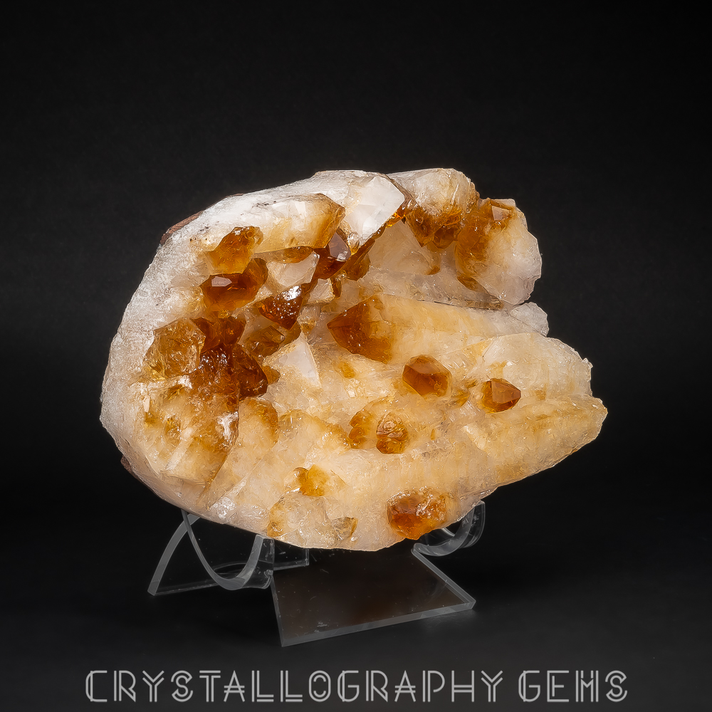 Heat Treated Citrine with Hematite Inclusions