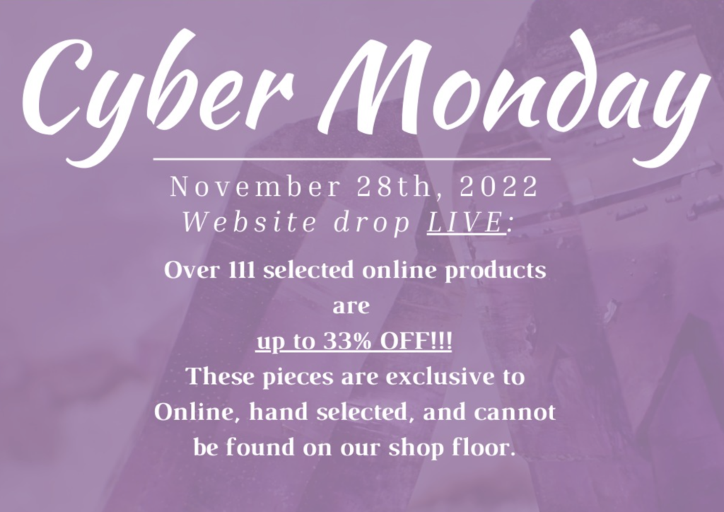 Cyber Monday Crystal Sale