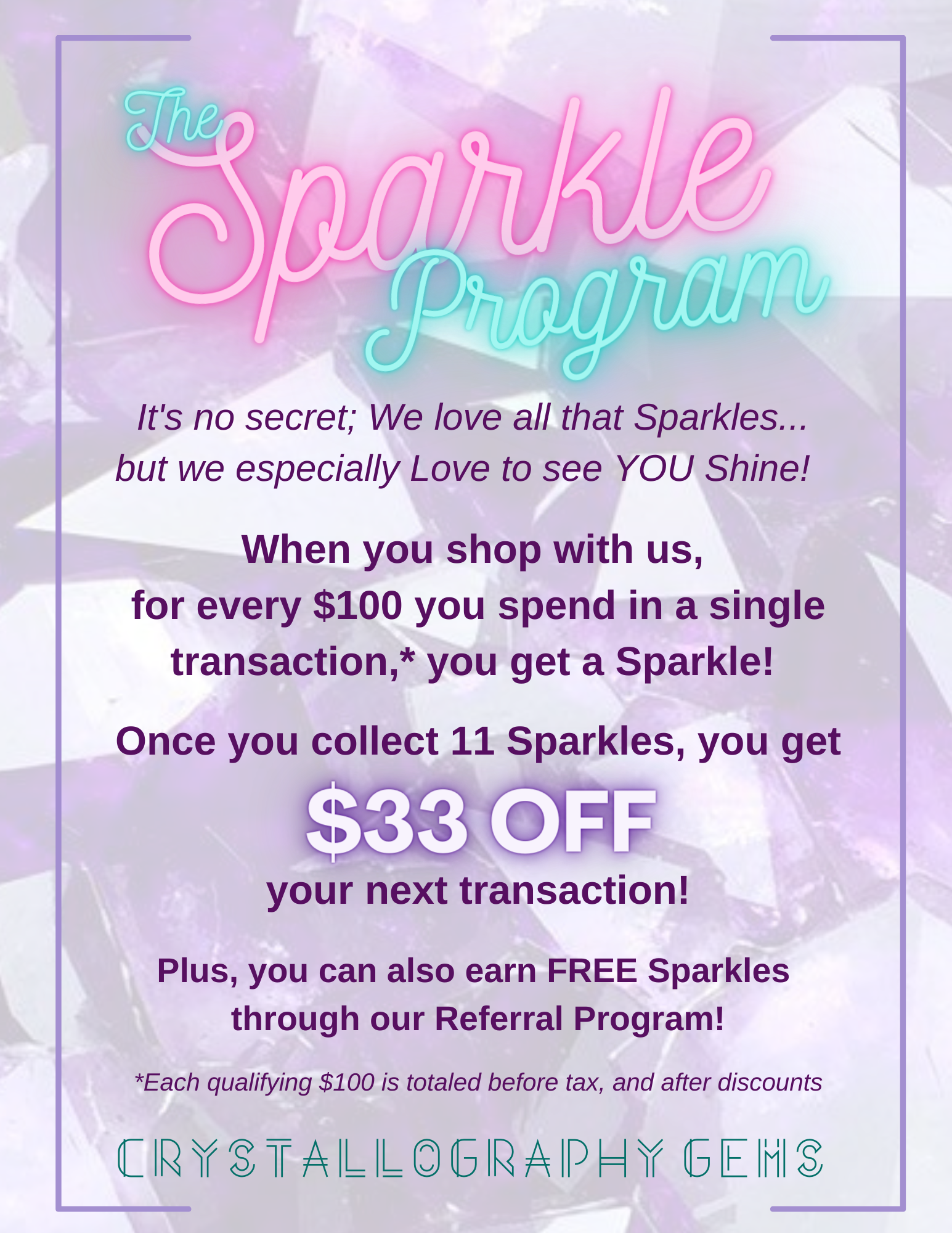 sparkle program flyer