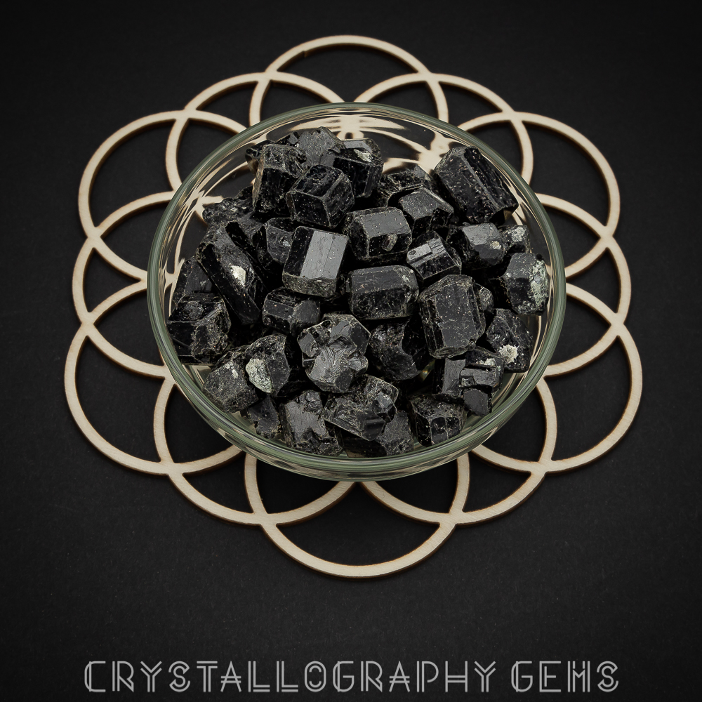Black Tourmaline raw crystal chunks