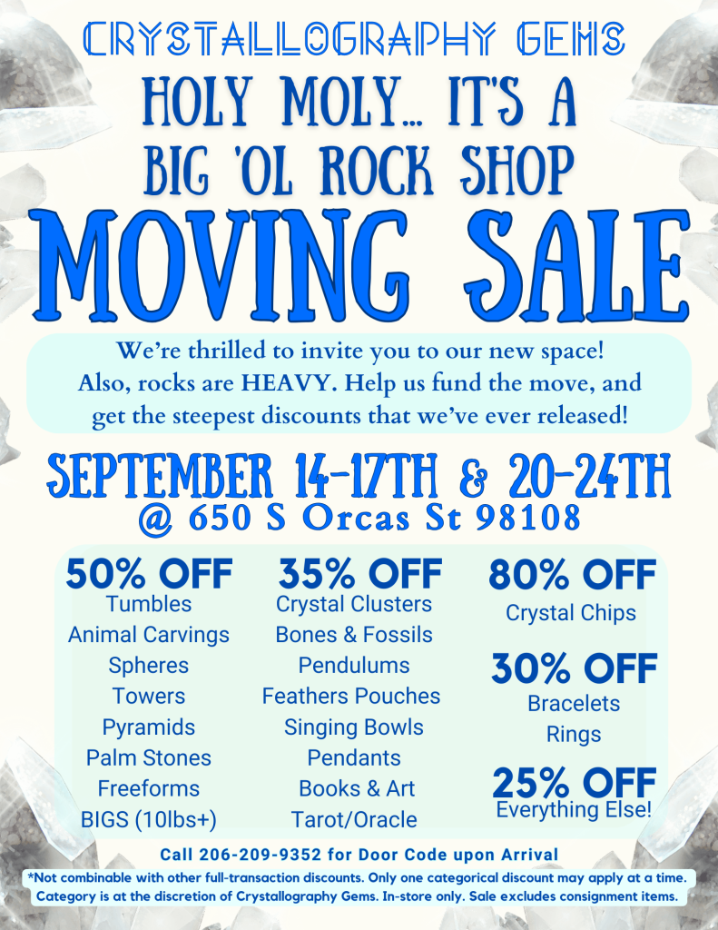 Rock shop moving sale!