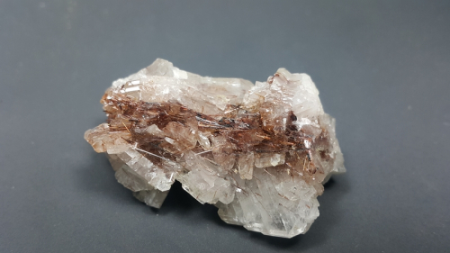 Raw Albite with Rutile crystal