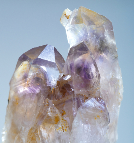 Closeup of Ametrine crystal cluster
