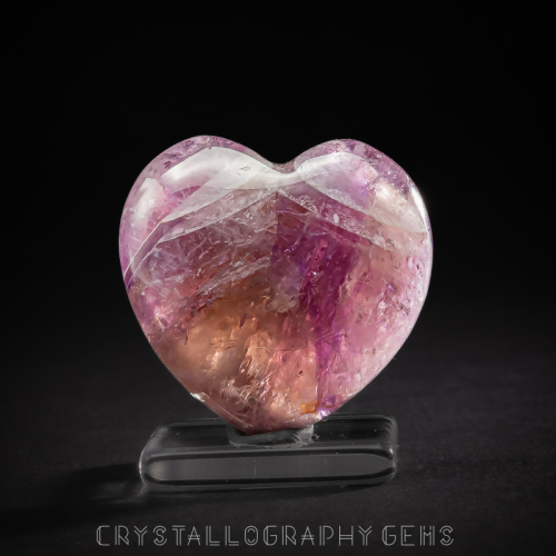 Auralite 23 crystal heart carving