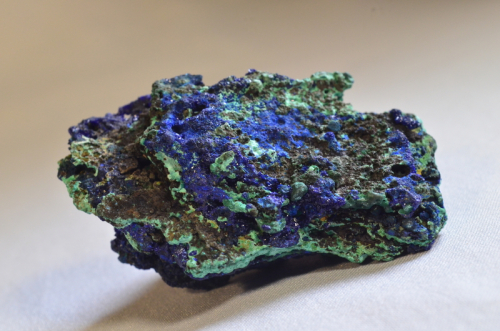 Azurite in Malachite raw crystal