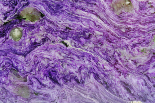 Closeup of Charoite crystal