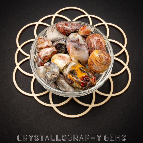 Tumbled Crazy Lace Agate crystals