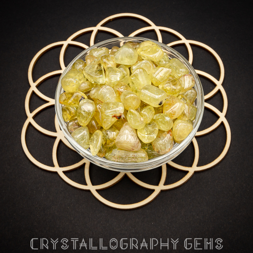 Golden Apatite tumbled crystals