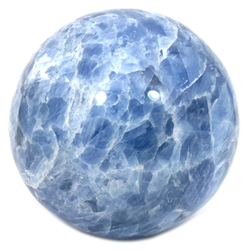 blue calcite crystal sphere
