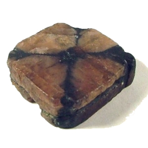 chiastolite cross stone crystal