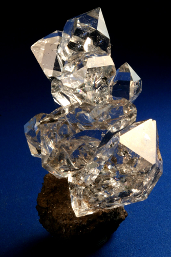 herkimer diamond cluster mineral quartz crystal clear